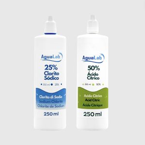 Kit Ácido Cítrico al 50% y Clorito Sódico al 25% (250 ml)