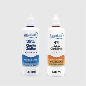 Kit Clorito Sódico al 25% 140 ml + Activador – Ácido Clorhídrico 4%