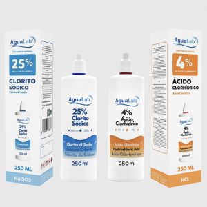 Kit Clorito Sódico al 25% (250 ml) + Activador – Ácido Clorhídrico 4%